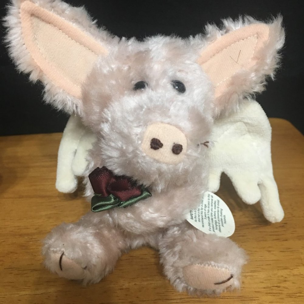 Boyds Bear "Lorelei Pink Pig" Plush Angel Ornament